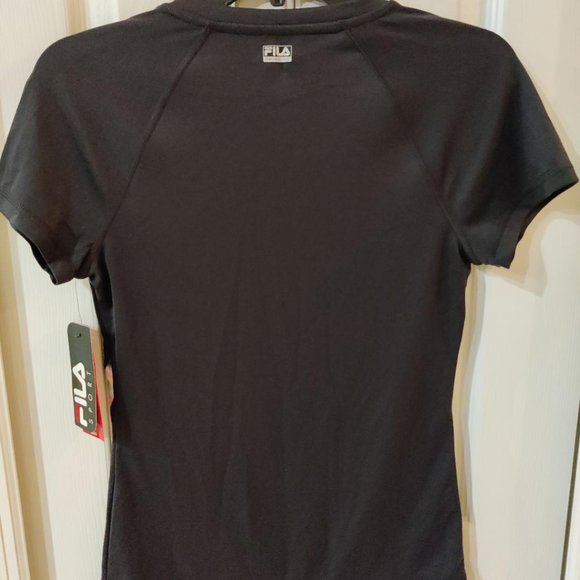 Fila Sport Live in Motion Women's Short Sleeve Black Top XS - Picture 2 of 3